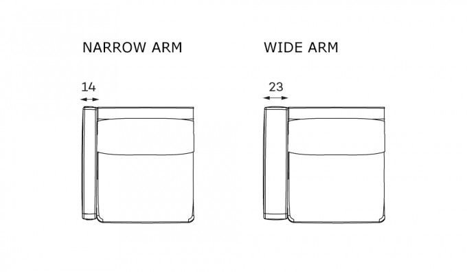 Custom Bellini Arm Width Option