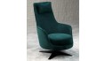 Capitano Swivel Chair in Green Velvet