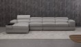 Domino Leather Large Corner Sofa