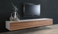 Ikon Matte White + Walnut Floating TV Unit  - 220cm