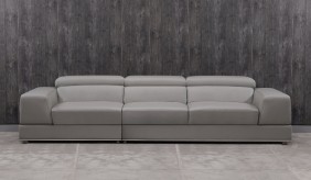 Domino 4 Seater Leather Sofa
