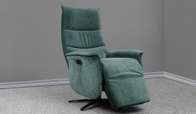 Gravity Fabric Triple Motor Swivel Recliner Chair 