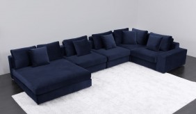 Munich Velvet U-Shape Sofa