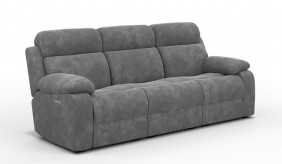 Novell Slim 3 Faux Suede Recliner Sofa
