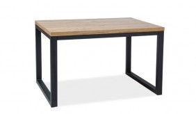 Norra II Solid Oak 150 Black Dining Table