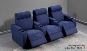 Paramount Faux Suede 3 Home Cinema Seating