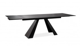 Delta 6-10 Seat Extending Dining Table - Black Glass