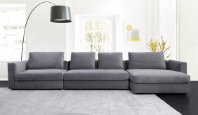 Tonini Large L Shape Velvet Sofa