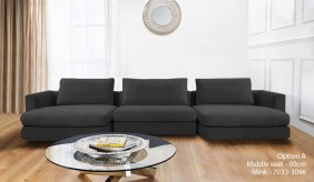 Tonini U-Shape Velvet Sofa