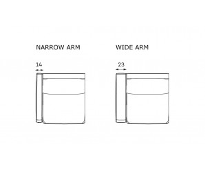 Custom Bellini Arm Width Option