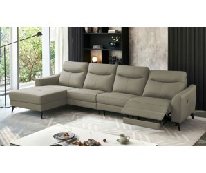 Bravas Large Electric Recliner Corner Sofa