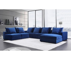 Camargue Velvet U Shape Sofa