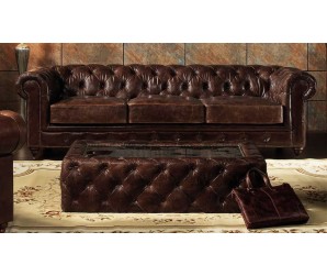 Chesterfield Vintage Leather - 3 Seater Sofa 