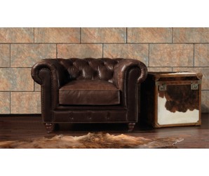  Chesterfield Vintage Leather - Armchair