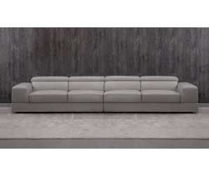 Domino Leather 5 Seater Sofa