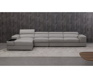 Domino Leather Large Corner Sofa
