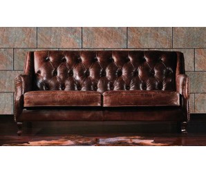 Dowding Vintage Leather - 3 Seater Sofa