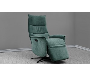 Gravity Fabric Triple Motor Swivel Recliner Chair 
