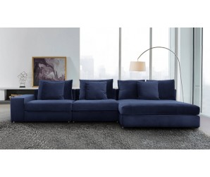 Munich Velvet L Shape Sofa