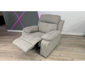 Novell Faux Suede Electric Recliner Armchair - Electric - Verkehrs Grey 