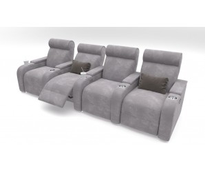 Paramount + 4 Faux Suede Cinema Seats