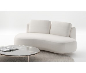 Pebble Boucle Curved 2 Seater Sofa