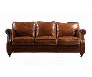 Portland Vintage Leather - 3 Seater Sofa