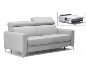 Renzo Leather 2 Seater Sofa Bed