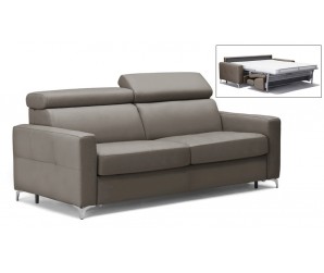 Renzo Leather 3 Seater Sofa Bed