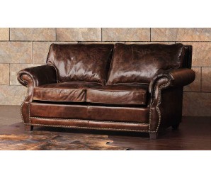 Tankerville Antique Leather - 2 Seater Sofa
