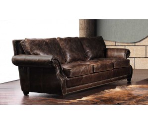 Tankerville Antique Leather - 3 Seater Sofa