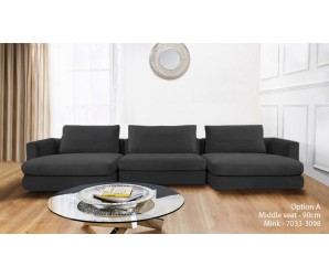 Tonini U-Shape Velvet Sofa